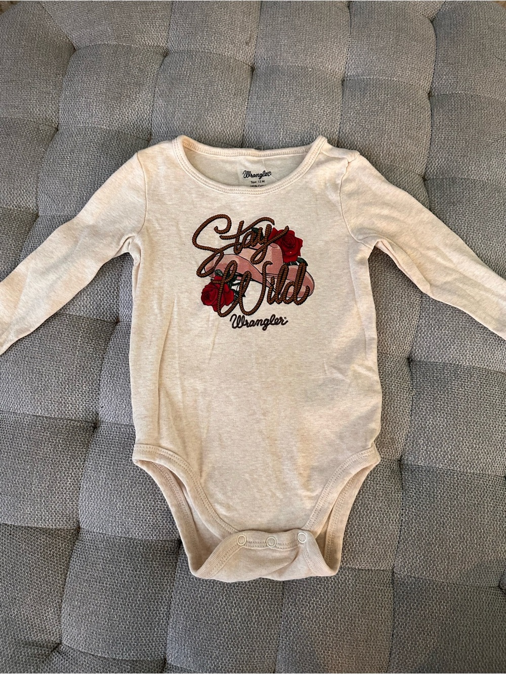 Wrangler Baby Girls' Long Sleeve One-Piece